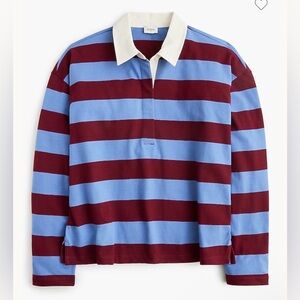 J crew Striped rugby shirt medium new with defect